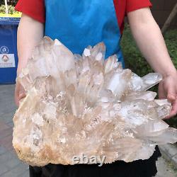 20.6kg Natural Clear Quartz Crystal Cluster Mineral Specimen Healing CH554
