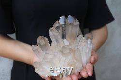2000g(4.4lb) Natural Beautiful Clear Quartz Crystal Cluster Tibetan Specimen
