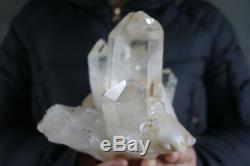 2020g(4.44LB) Natural Beautiful Clear Quartz Crystal Cluster Tibetan Specimen
