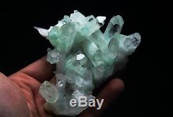 206.5g Rare NATURAL Green Ghost pyramid Quartz Crystal Cluster Specimen