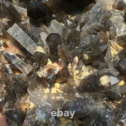 2085g Large Natural Black Smoky Quartz Crystal Cluster Rough Healing Specimen