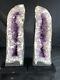 21 Pair Amethyst Cathedral Geode Crystal Quartz Cluster Specimen With Base