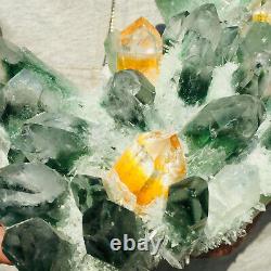 2140g Large Clear Green Quartz Crystal Cluster Rough Mineral Healing Specimen