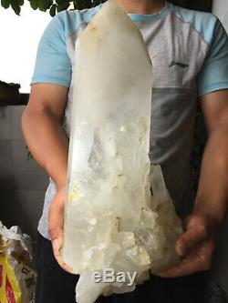 22.0lb Huge Natural White Quartz Stele Crystal Cluster Rough Healing Specimen