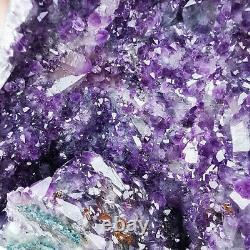 22.4LB Natural Amethyst geode quartz cluster crystal specimen energy Healing