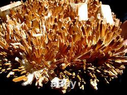 22.6Lbs Large Barite Crystals on Orange Quartz Cluster Mineral Display Specimen