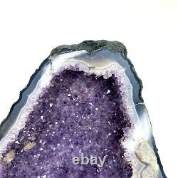 22.7 lb Natural Amethyst Geode Quartz Cluster Crystal 15 Tall 12x6 Felt Base