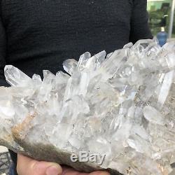 22.7LB Natural Clear Quartz Cluster Mineral Crystal specimen 16.5 TT506