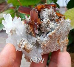 225-world-rarest-brookite-mineral-d. Free-cluster-specimen-combine-quartz-from-pk