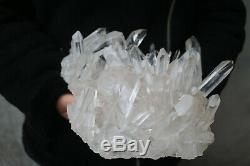 2270g(5LB) Natural Beautiful Clear Quartz Crystal Cluster Tibetan Specimen