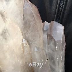 23.87LB Natural cluster quartz specimen crystal wand point healing 15.3 UK2775