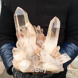 23.98LB Natural cluster Mineral specimen quartz crystal point healing AP4579
