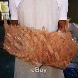 23.9LB Natural smudging Crystal Quartz Cluster wand point healing