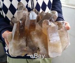 23.9lb Rare Beautiful Smoky QUARTZ Crystal Cluster Tibetan Specimen