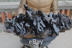 23000g Natural Beautiful Black Quartz Crystal Cluster Tibetan Specimen #301
