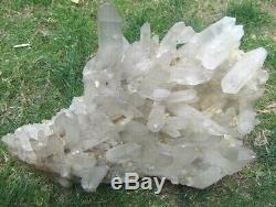 23LB Huge Rock Quartz Crystal Cluster Specimen-BZ162
