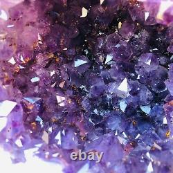 23LB Natural Amethyst geode quartz cluster crystal specimen Healing T54
