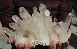 24.18lb AAA+++ Clear Natural White QUARTZ Crystal Cluster Specimen