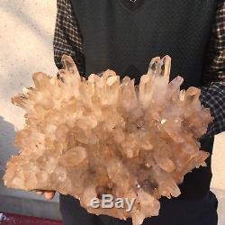 24.6lb 6.3 Natural Beautiful Rock Quartz Crystal Cluster Gemstone Specimen BK9