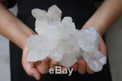 2420g(5.3lb) Natural Beautiful Clear Quartz Crystal Cluster Tibetan Specimen