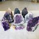 2447g 9pcs Natural Agate Amethyst Geode Quartz Crystal Cluster Mineral Healing
