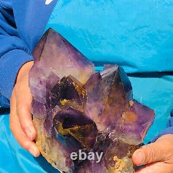 2470g HUGE Clear Purple Quartz Crystal Cluster Rough Specimen Healing Stone 156