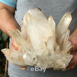 2480g Large Natural Clear White Quartz Crystal Cluster Rough Healing Specimen