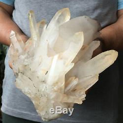 2480g Large Natural Clear White Quartz Crystal Cluster Rough Healing Specimen