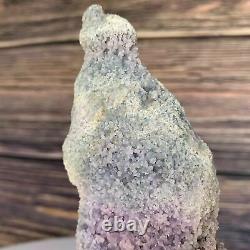 24cm 1.26kg Purple Grape Agate Cluster Botryoidal Chalcedony Crystal, Indonesia