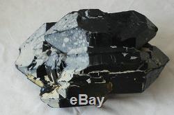 25.0lb Rare Unique Black Skeletal Quartz Crystal Cluster Double Points Original