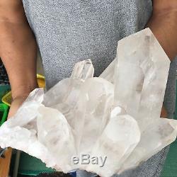 25.52LB Natural clear quartz cluster Mineral crystal specimen healing AV1630