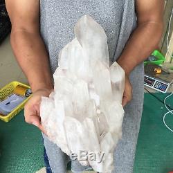 25.52LB Natural clear quartz cluster Mineral crystal specimen healing AV1630
