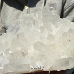2510g Large Natural Clear White Quartz Crystal Cluster Rough Healing Specimen