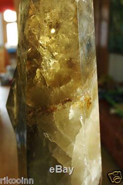26.2Ib Large Smoky Citrine Quartz Natural Point Cluster Crystal Rough Healing
