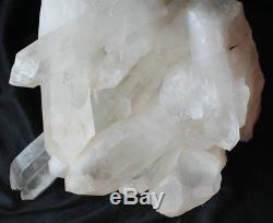 26.2LB 11.9kg Huge Raw Natural Clear White Quartz Crystal Cluster Points