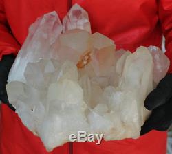 26.7LB 12.12kg Huge Raw Natural Clear White Quartz Crystal Cluster Points