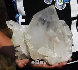 2626g New Find Unique skeletal Elestial QUARTZ Crystal Cluster Specimen