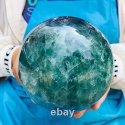 2660g Natural Colorful Fluorite Quartz Crystal Ball Healing HH865