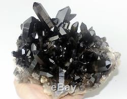 2765g Clear Natural Beautiful Black QUARTZ Crystal Cluster Specimen