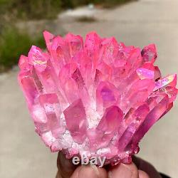 276G Newly discovered pink phantom quartz crystal cluster mineral sample