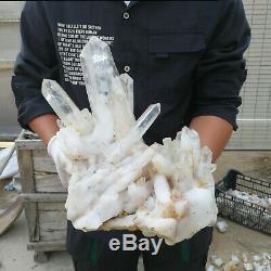 28.15LB Natural large white crystal clusters heal mineral specimens