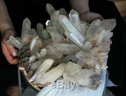 28.6lb The rare natural beautiful transparent skeletal crystal. Cluster specimen