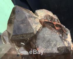 29.8lb Large natural smoky crystal rock quartz cluster point specimen reiki heal