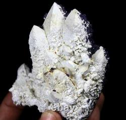 290g Cubic Purple Fluorite on Quartz cluster Mineral Specimen China CM640518