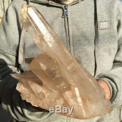 2930g Large Natural Clear White Quartz Crystal Cluster Rough Healing Specimen