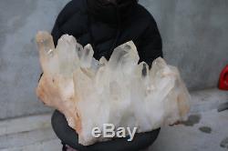 29500g(65lb) Natural Beautiful Clear Quartz Crystal Cluster Tibetan Specimen B99