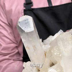3.01LB Natural White Clear Quartz Crystal Cluster Rough Healing Specimen