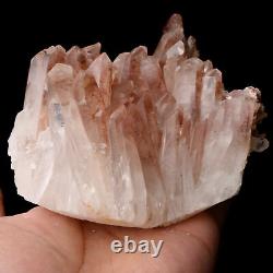 3.05lb Natural Clear Red Quartz Crystal Cluster Point Healing Mineral Specimen