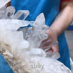 3.08LB Large Natural White Quartz Crystal Cluster Rough Specimen Healing Stone