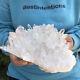 3.12lb Large Natural White Quartz Crystal Cluster Rough Specimen Healing Stone